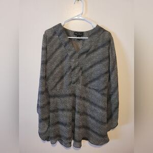 Ashley Stewart Polka‎ Dotted Tunic Top